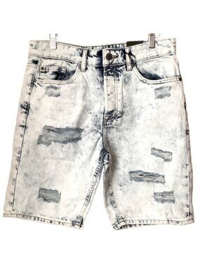 ONLY & SONS Light Blue Distressed Jean Shorts Men's Size Medium Acid Wash